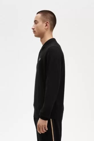 Chemise tricotée à manches longues pour homme