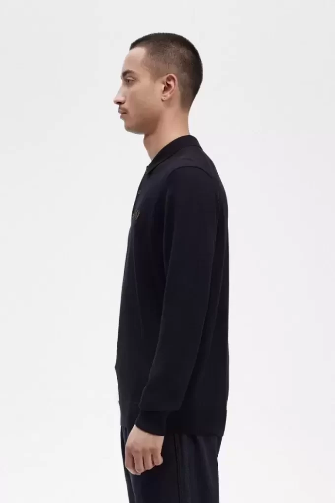 Chemise tricotée à manches longues pour homme