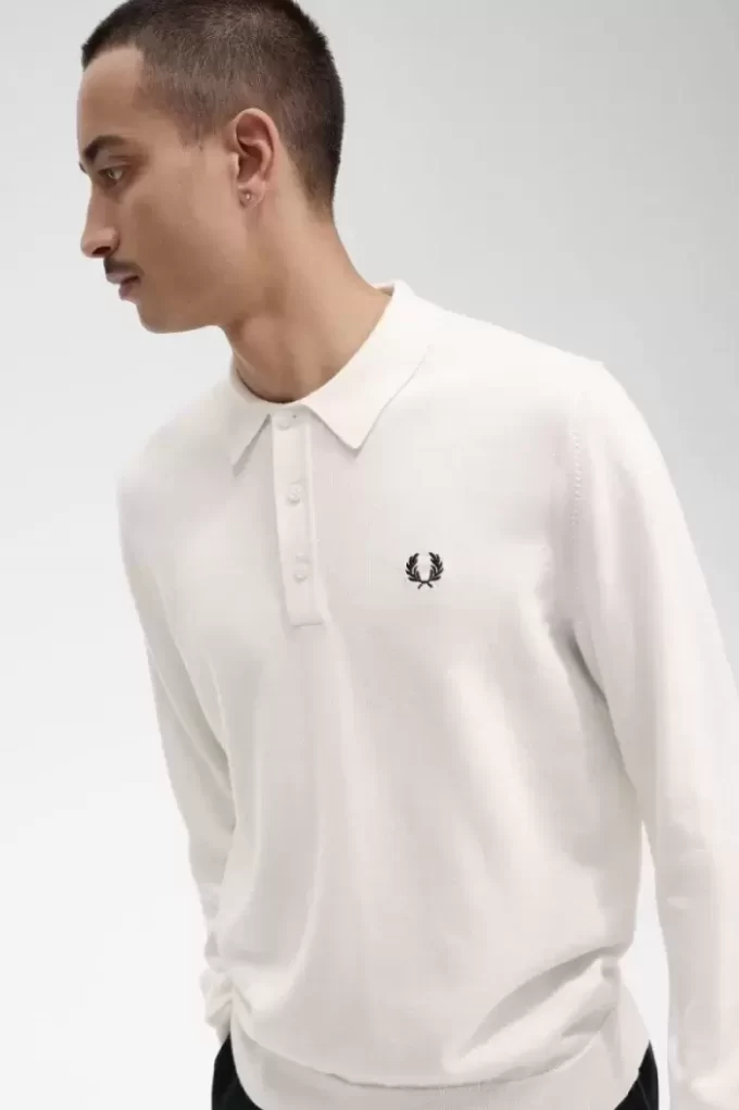 Chemise tricotée à manches longues pour homme
