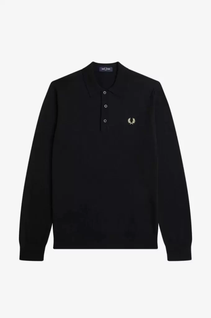 Chemise tricotée à manches longues pour homme