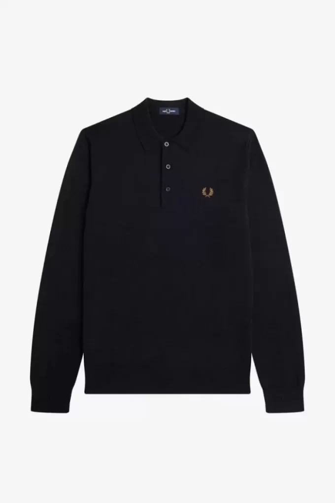Chemise tricotée à manches longues pour homme