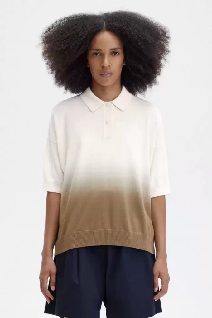 Chemise tricotée ombrée pour femme