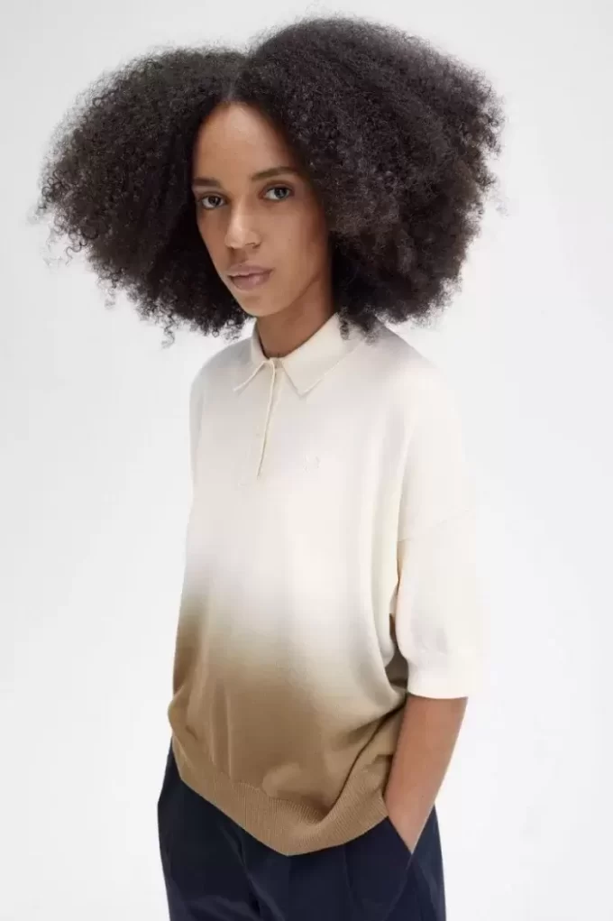 Chemise tricotée ombrée pour femme