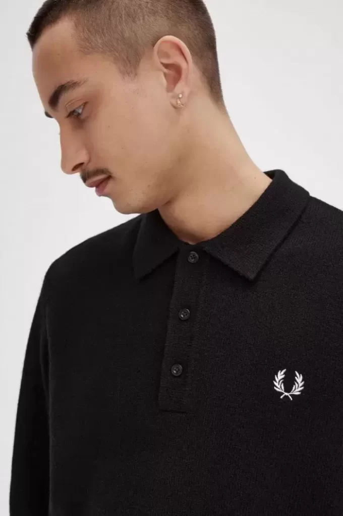 Chemise tricotée pour homme avec bordure en couronne de laurier