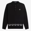 Chemise tricotée pour homme avec bordure en couronne de laurier