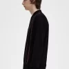 Chemise tricotée à rayures verticales pour homme
