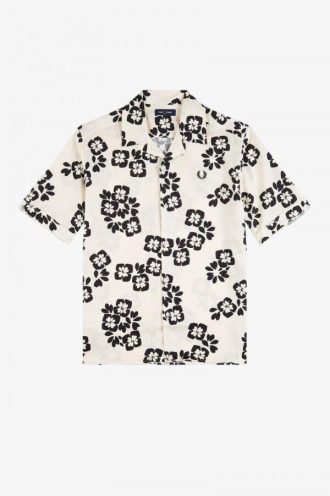 Chemises à col à revers et imprimé floral