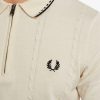 Chemises tricotées à col zippé et détails torsadés