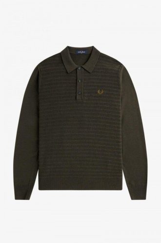 Chemises tricotées texturées à chevrons