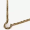 Collier double chaîne couronne de laurier bijoux pour femme