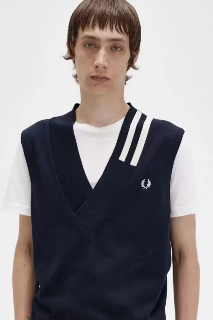 Débardeur tricoté à col en V pour homme