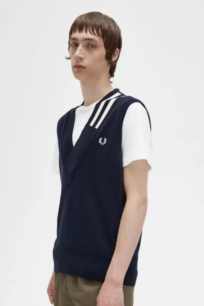 Débardeur tricoté à col en V pour homme
