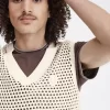 Débardeurs en tricot de dentelle pour hommes