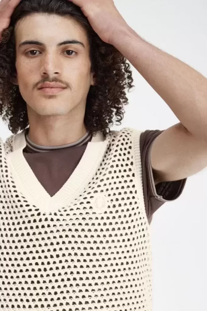 Débardeurs en tricot de dentelle pour hommes