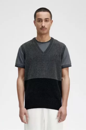 Débardeurs pour homme en chenille à blocs de couleurs