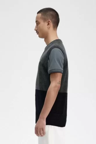 Débardeurs pour homme en chenille à blocs de couleurs