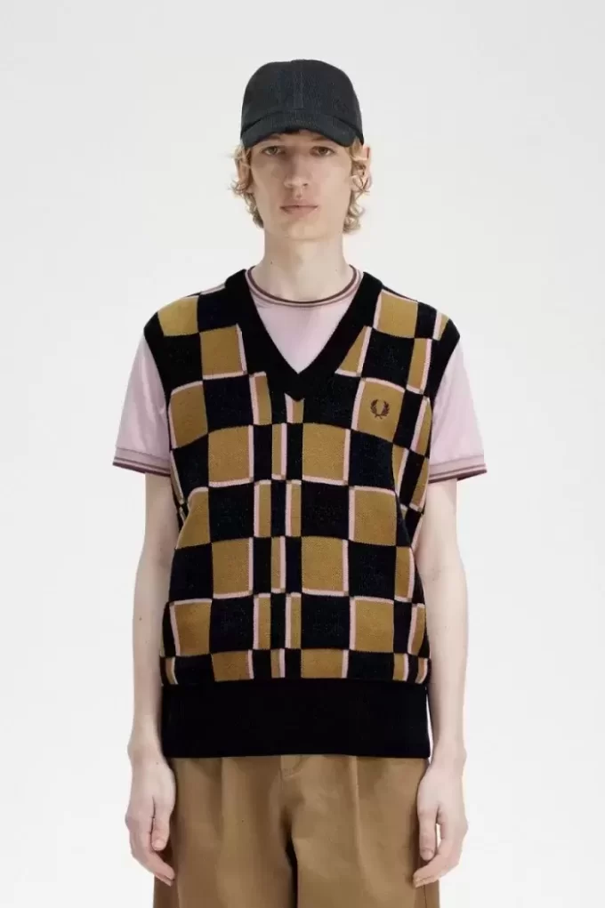 Débardeurs pour hommes à damier Glitch
