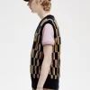 Débardeurs pour hommes à damier Glitch