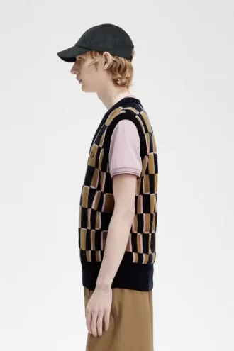 Débardeurs pour hommes à damier Glitch