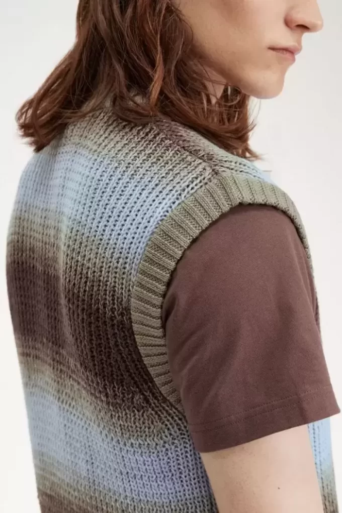 Débardeurs rayés en maille ajourée pour homme