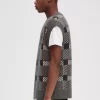 Débardeurs tricotés à motif tartan pour homme