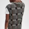 Débardeurs tricotés à motif tartan pour homme