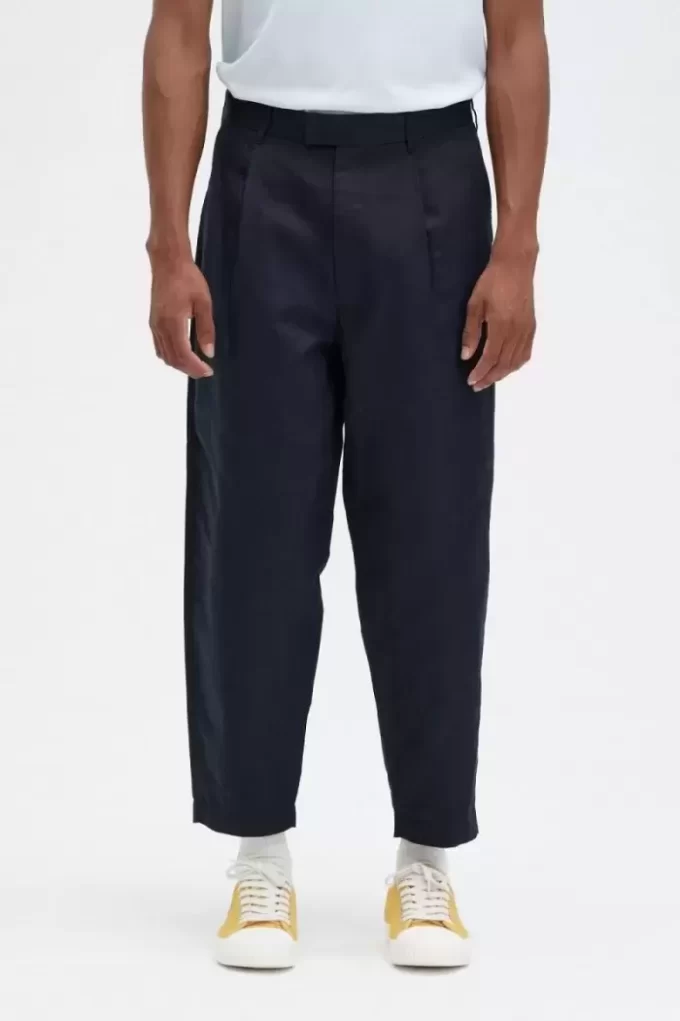 Pantalon court en lin mélangé pour homme
