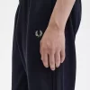 Pantalon de survêtement tricoté à bandes pour homme