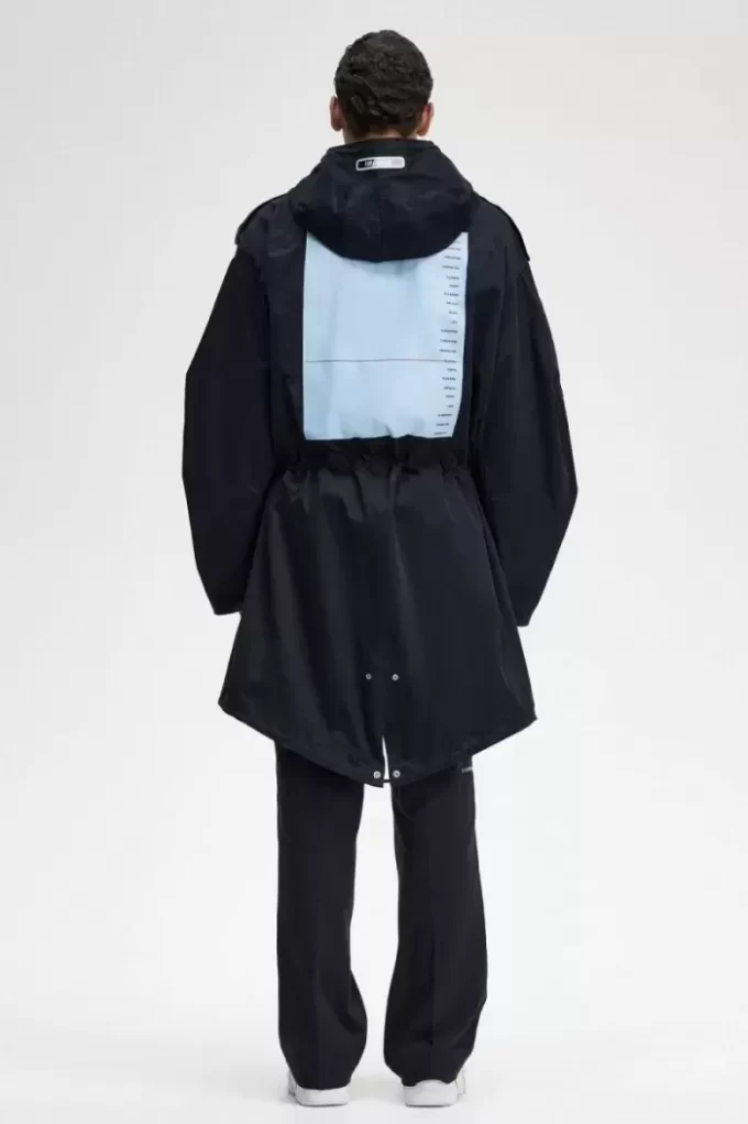 Parka homme à patch imprimé