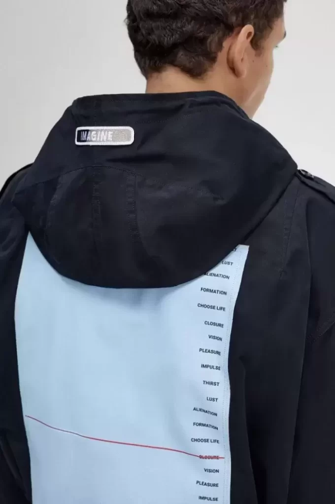 Parka homme à patch imprimé