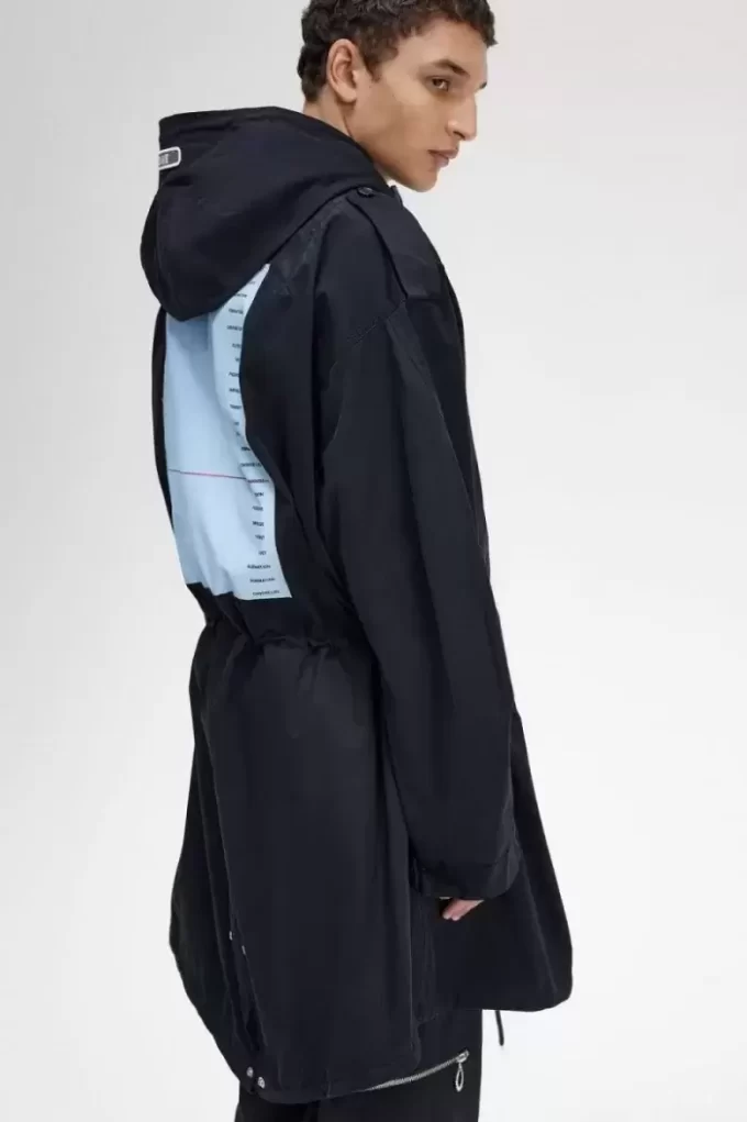 Parka homme à patch imprimé
