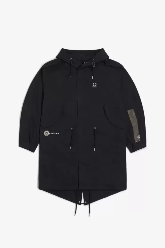 Parka homme à patch imprimé