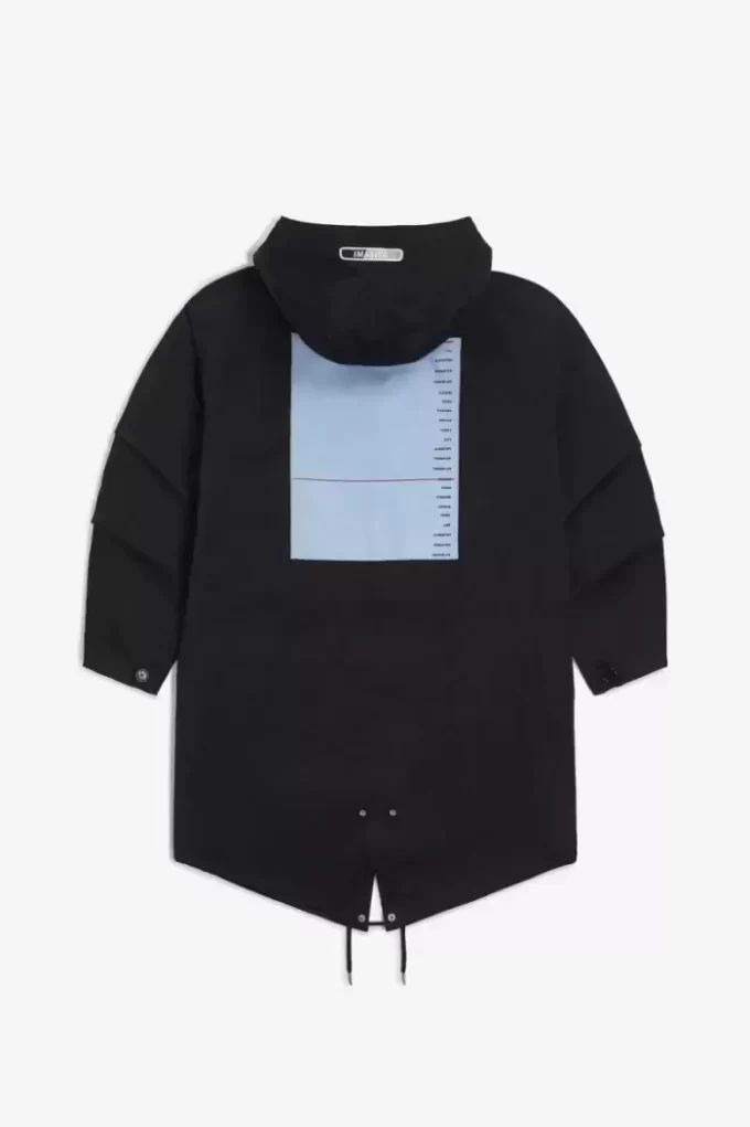 Parka homme à patch imprimé
