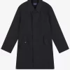 Parka Mac à patte dissimulée pour homme