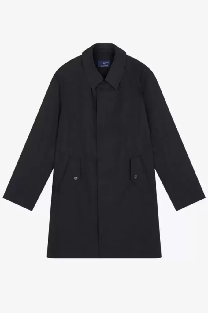 Parka Mac à patte dissimulée pour homme