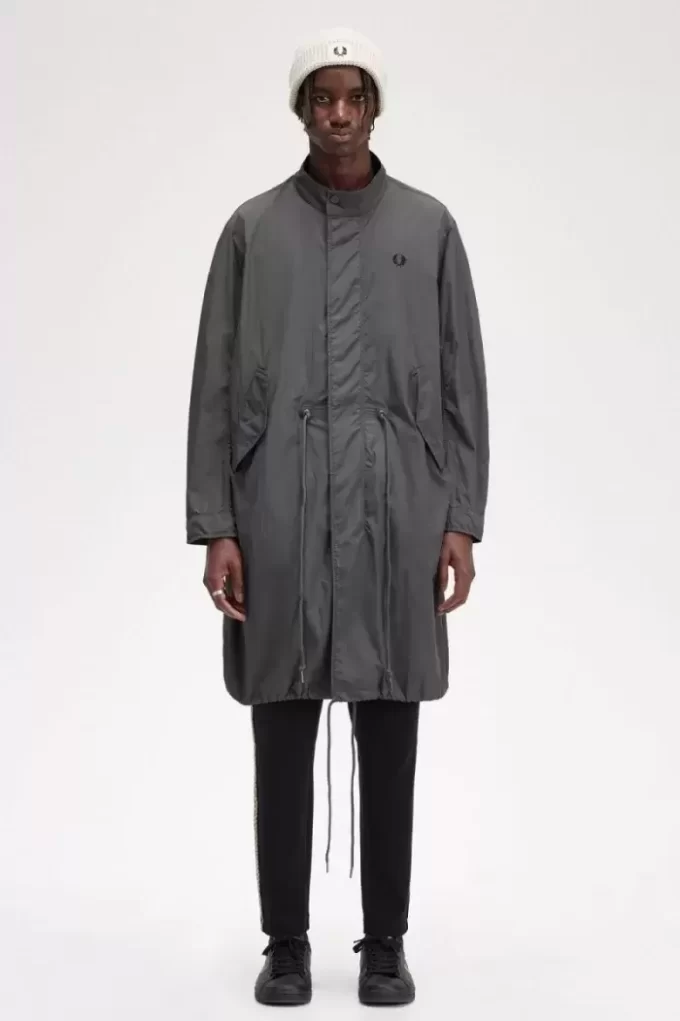 Parka à ourlet droit pour homme
