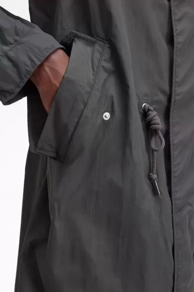 Parka à ourlet droit pour homme