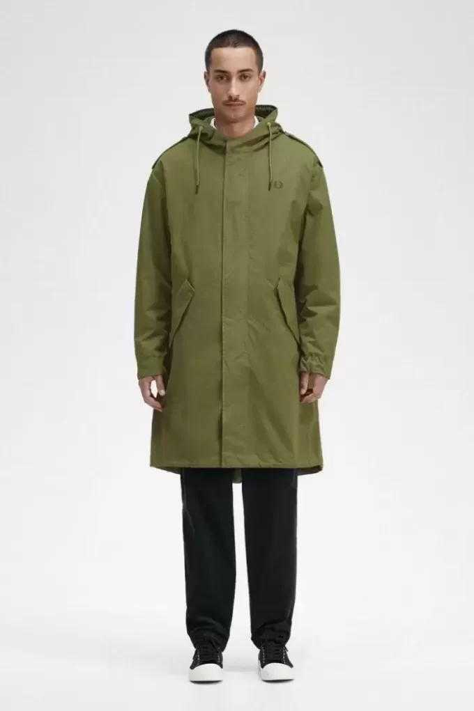 Parka pour homme doublée de fausse fourrure