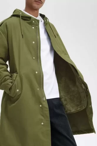 Parka pour homme doublée de fausse fourrure