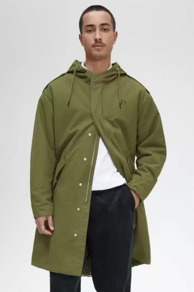 Parka pour homme doublée de fausse fourrure