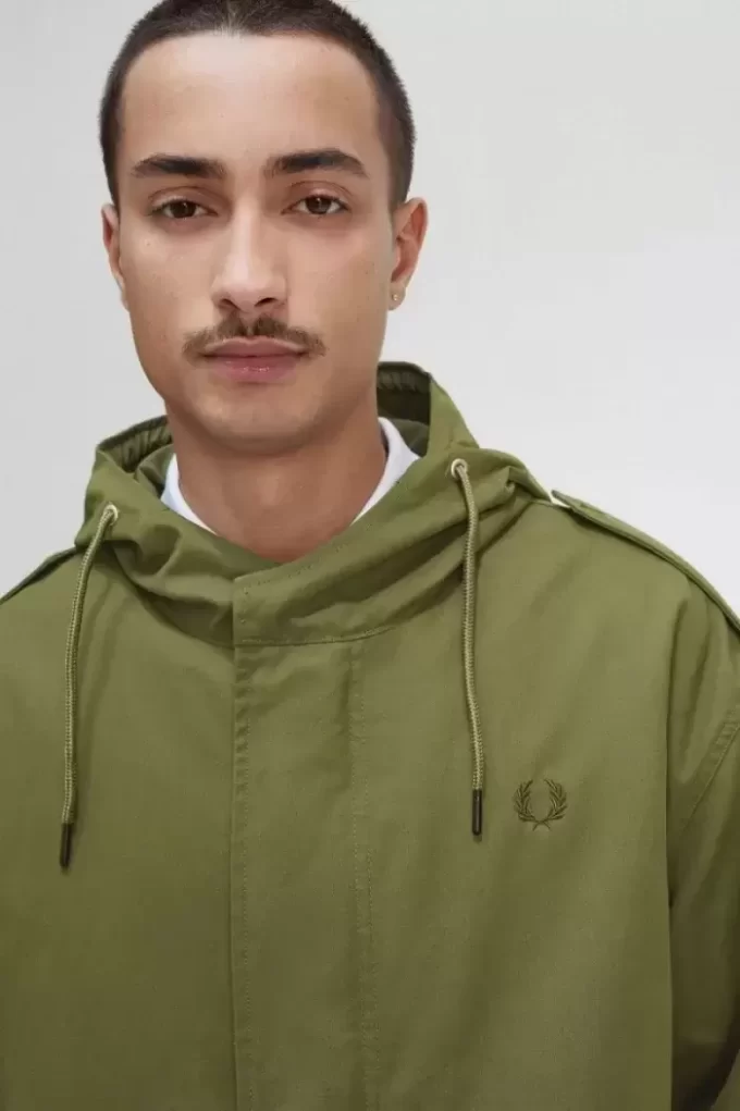Parka pour homme doublée de fausse fourrure