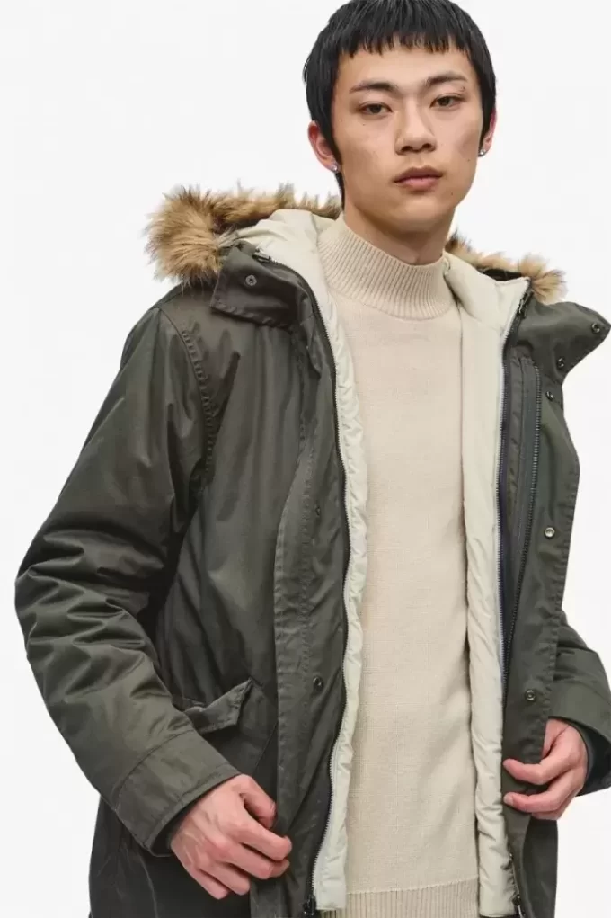 Parka zippée pour homme