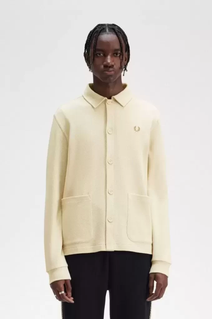 Polo boutonné à manches longues pour homme