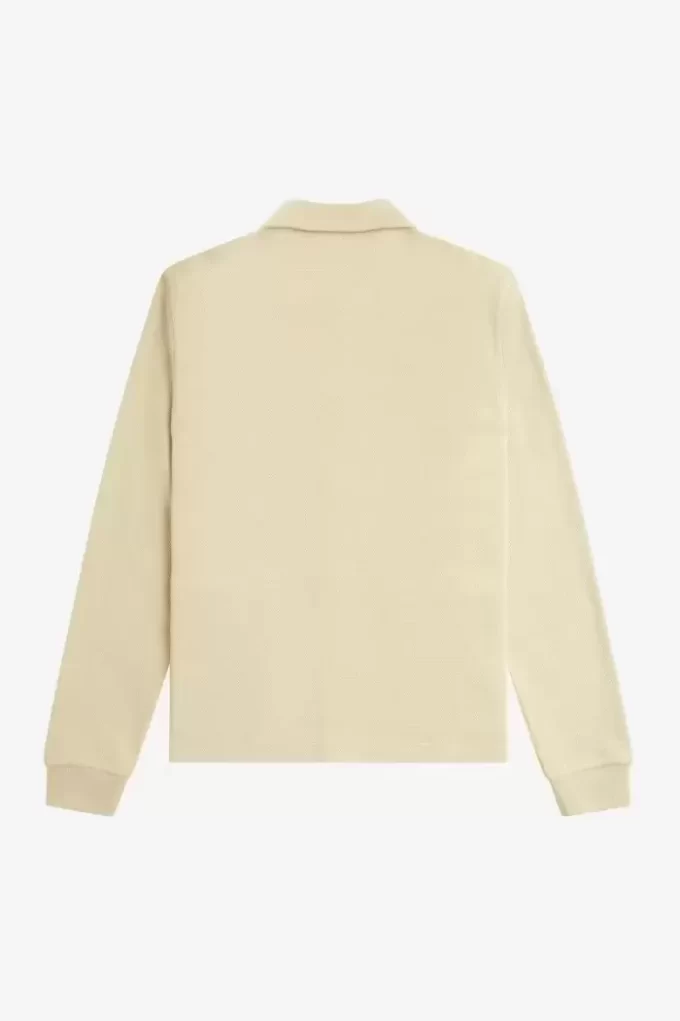 Polo boutonné à manches longues pour homme