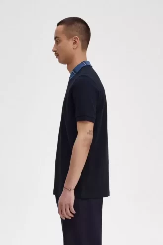 Polo à col graphique pour homme