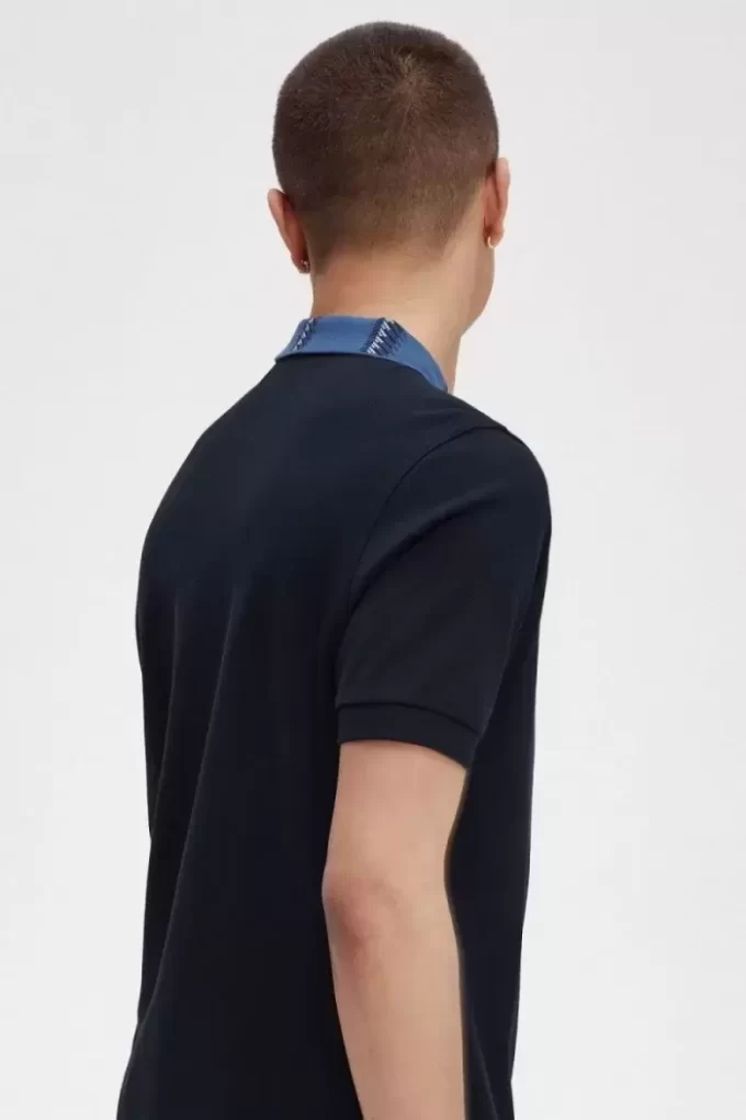 Polo à col graphique pour homme