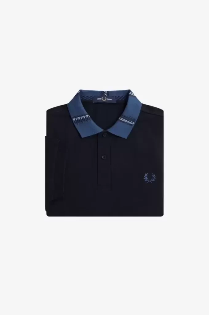 Polo à col graphique pour homme