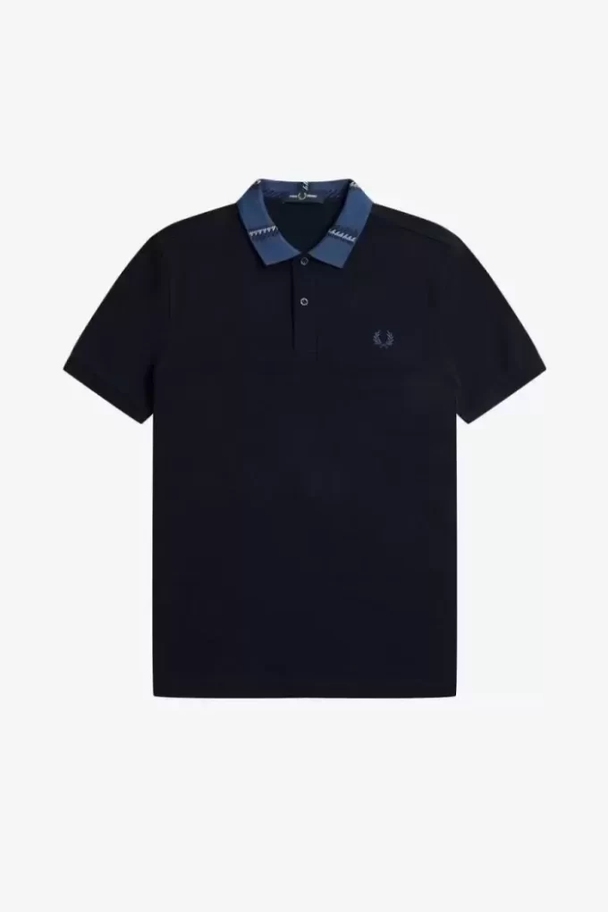 Polo à col graphique pour homme