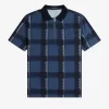 Polo à col zippé et motif tartan Glitch pour homme