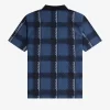 Polo à col zippé et motif tartan Glitch pour homme